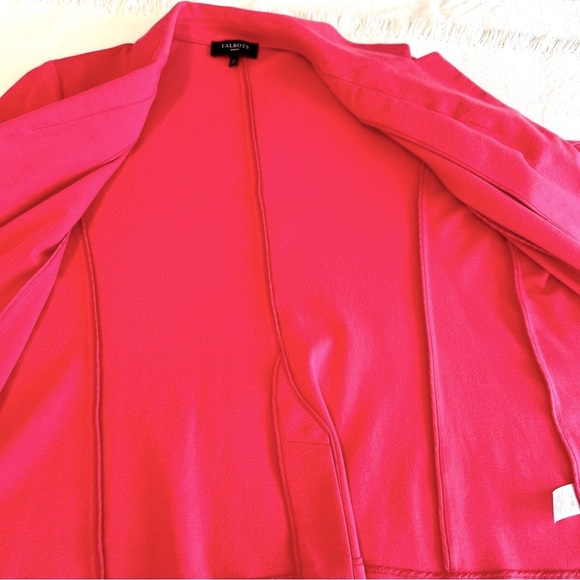 Talbots Blazer Jacket Warm Pink Casual Unlined Ponte Knit Plus size 2X - Picture 10 of 16